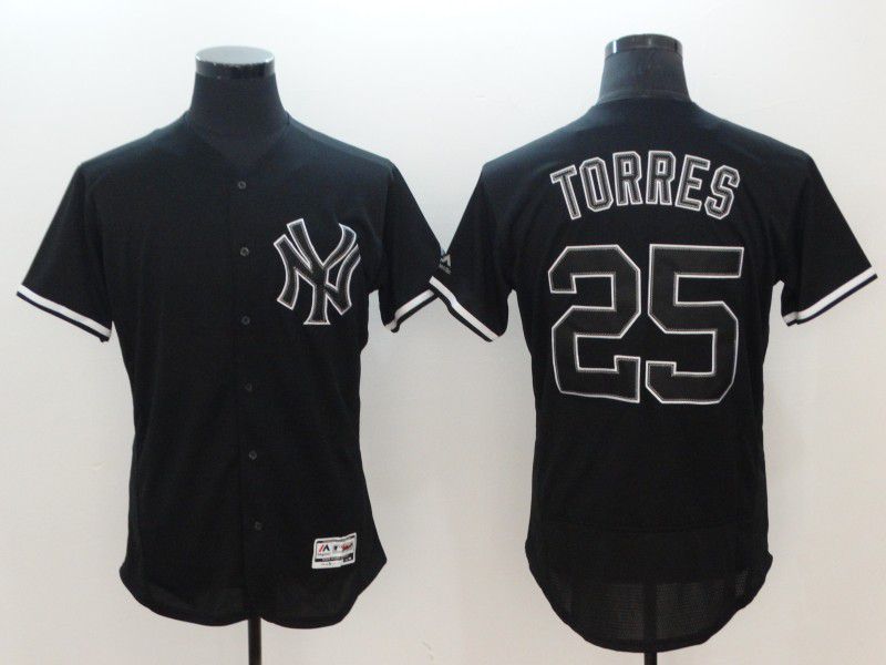 Men New York Yankees #25 Torres Black Elite MLB Jerseys->women nfl jersey->Women Jersey